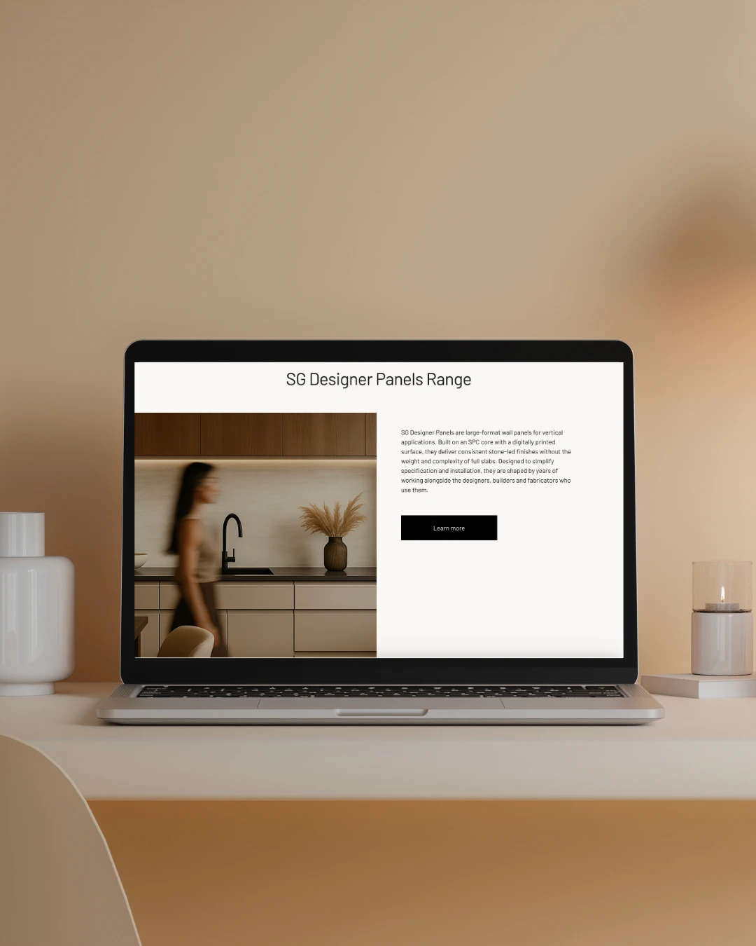 The Stone Group website designed by M8, shown on a laptop